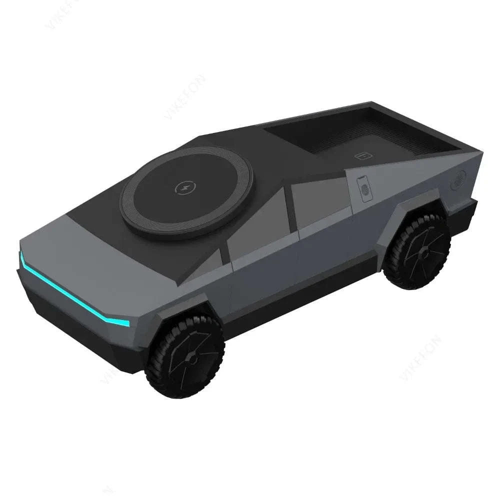 Desktop Cybertruck 3‑in‑1 Magnetic Wireless Charger-B