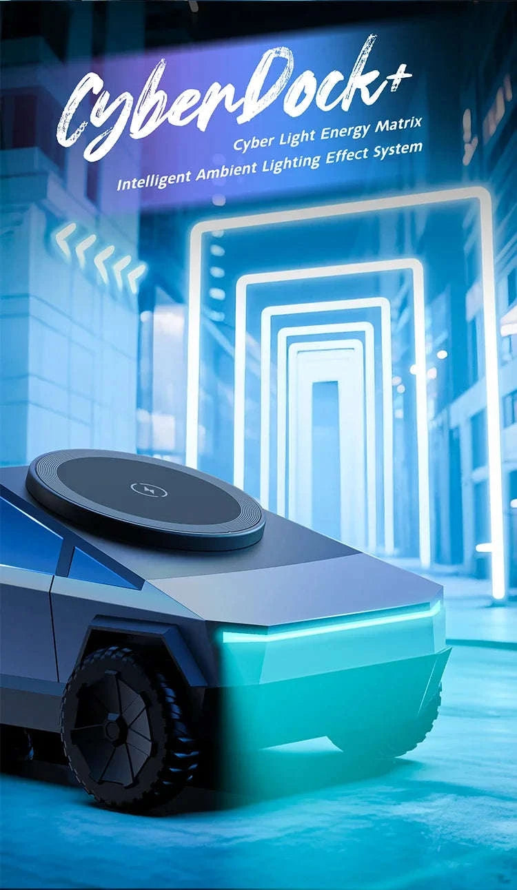 Desktop Cybertruck 3‑in‑1 Magnetic Wireless Charger-B