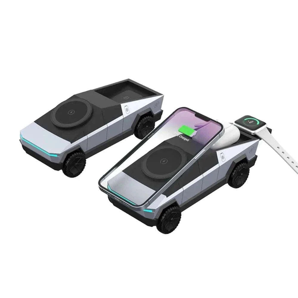 Desktop Cybertruck 3-in-1 Magnetic Wireless Charger-B