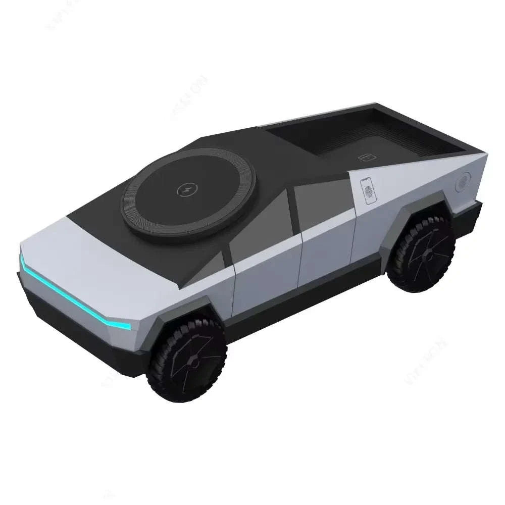 Desktop Cybertruck 3‑in‑1 Magnetic Wireless Charger-B