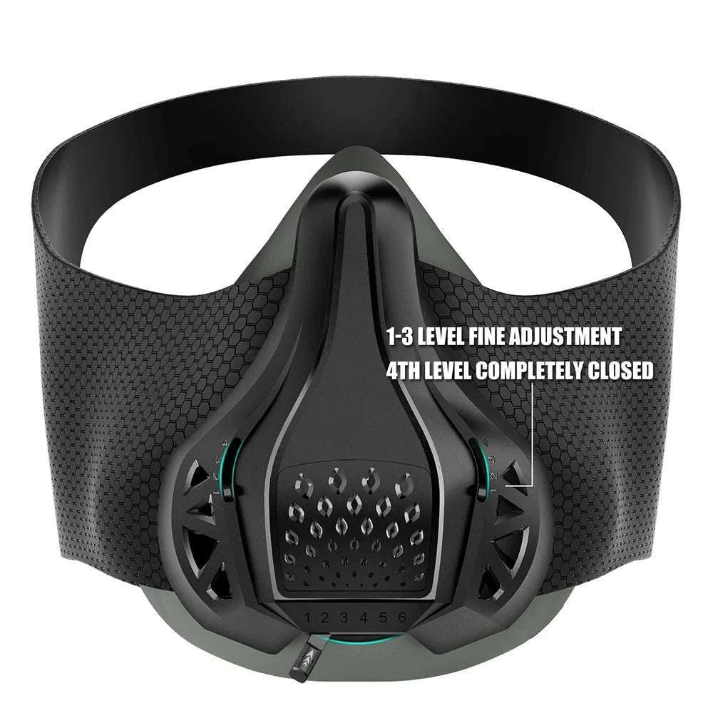Detachable Breathable Protective Sports Mask for High-Intensity Training-black