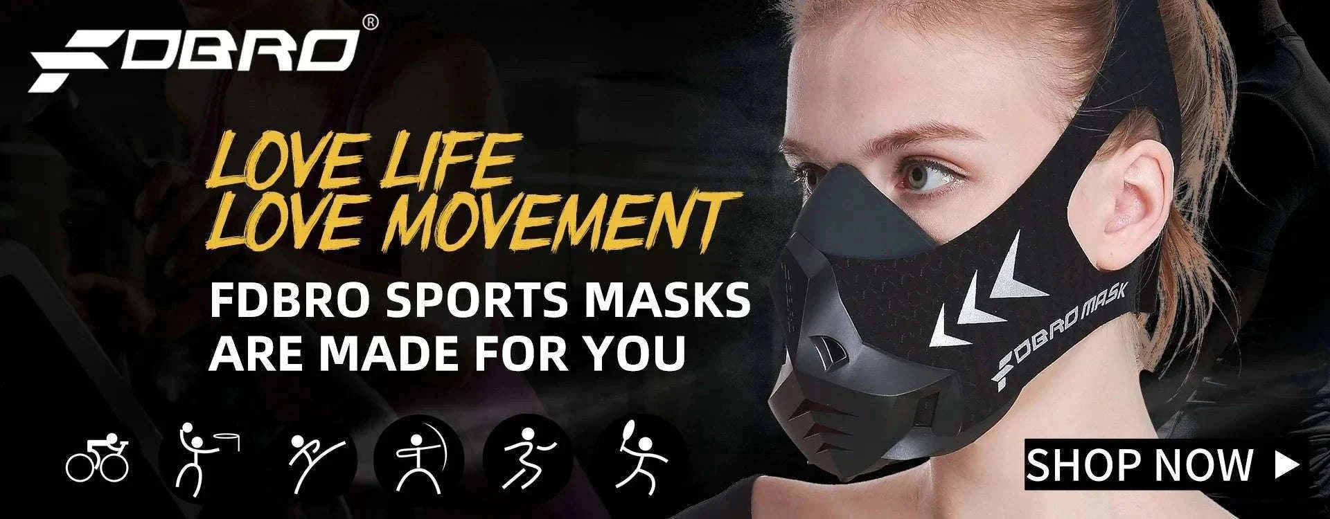 Detachable Breathable Sports Mask for High-Intensity Training-black