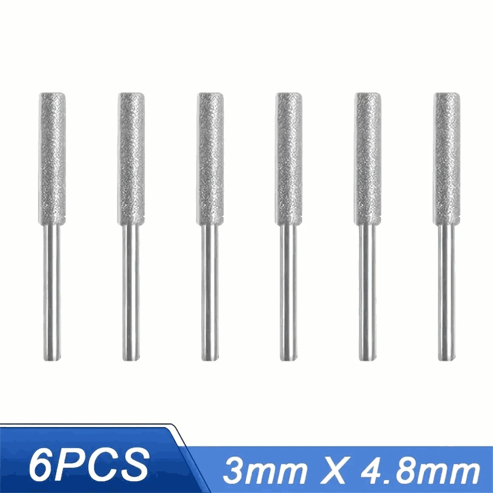 Diamond Chainsaw Sharpener Burrs 6pcs Kit-Golden 5.5mmx6pcs