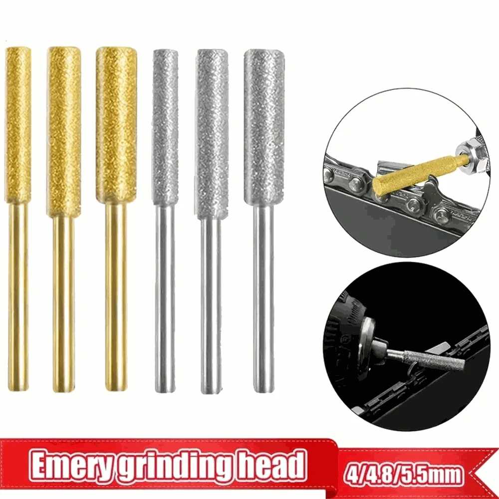 Diamond Chainsaw Sharpener Burrs 6pcs Kit-Golden 5.5mmx6pcs