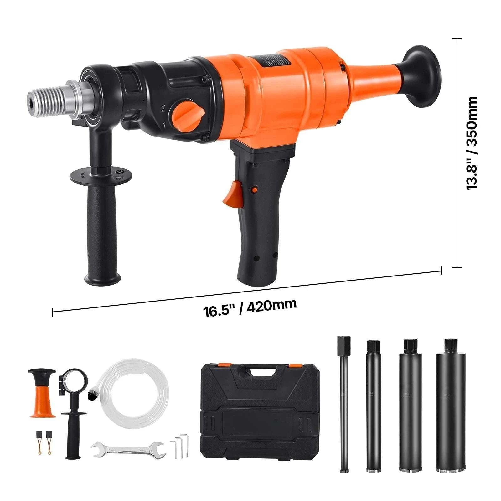 Diamond Core Drill Machine 1800/2000W Wet & Dry with 4 Drill Bits-8 in TypeB / United States