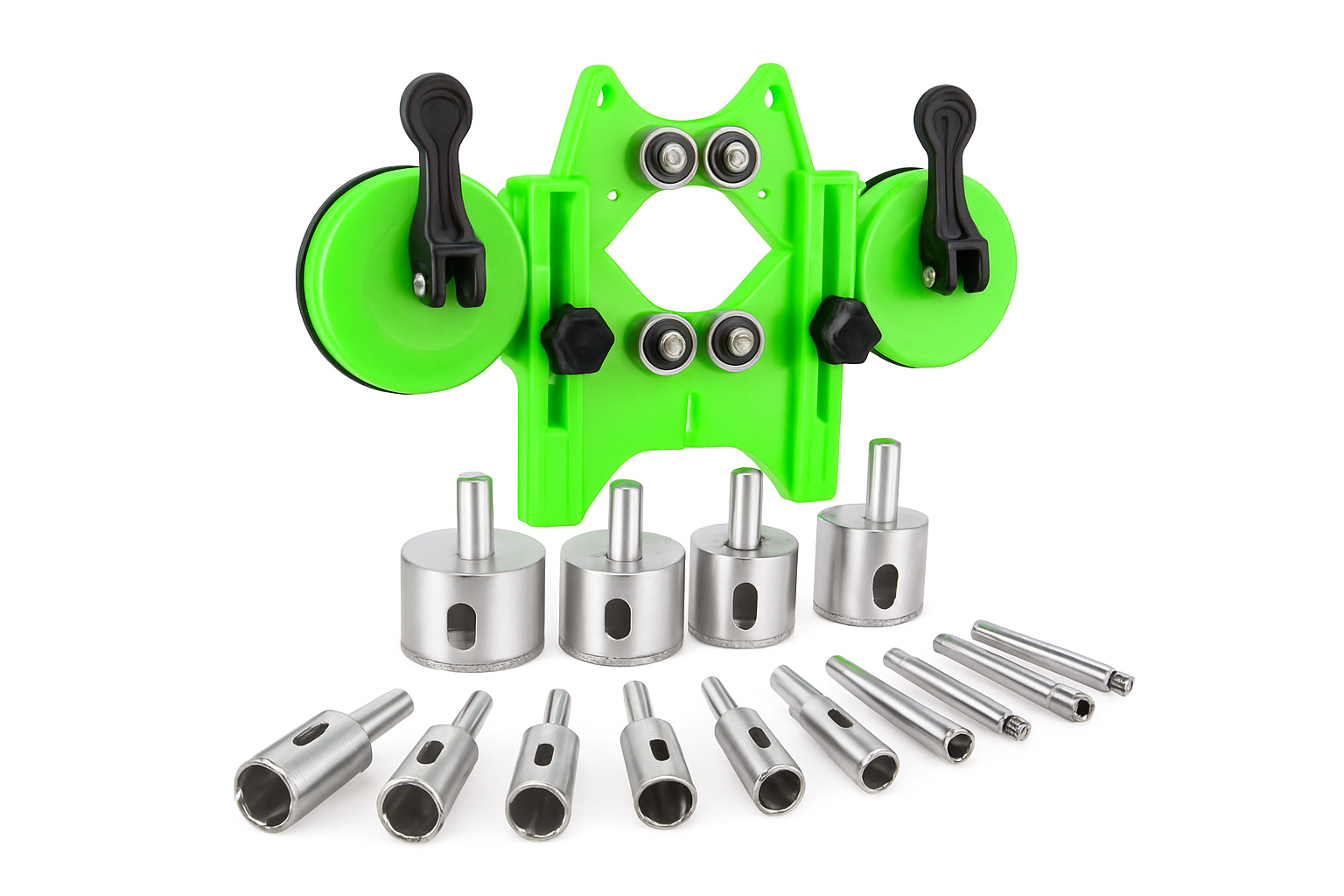 Diamond Hole Saw Kit with Adjustable Suction Guide