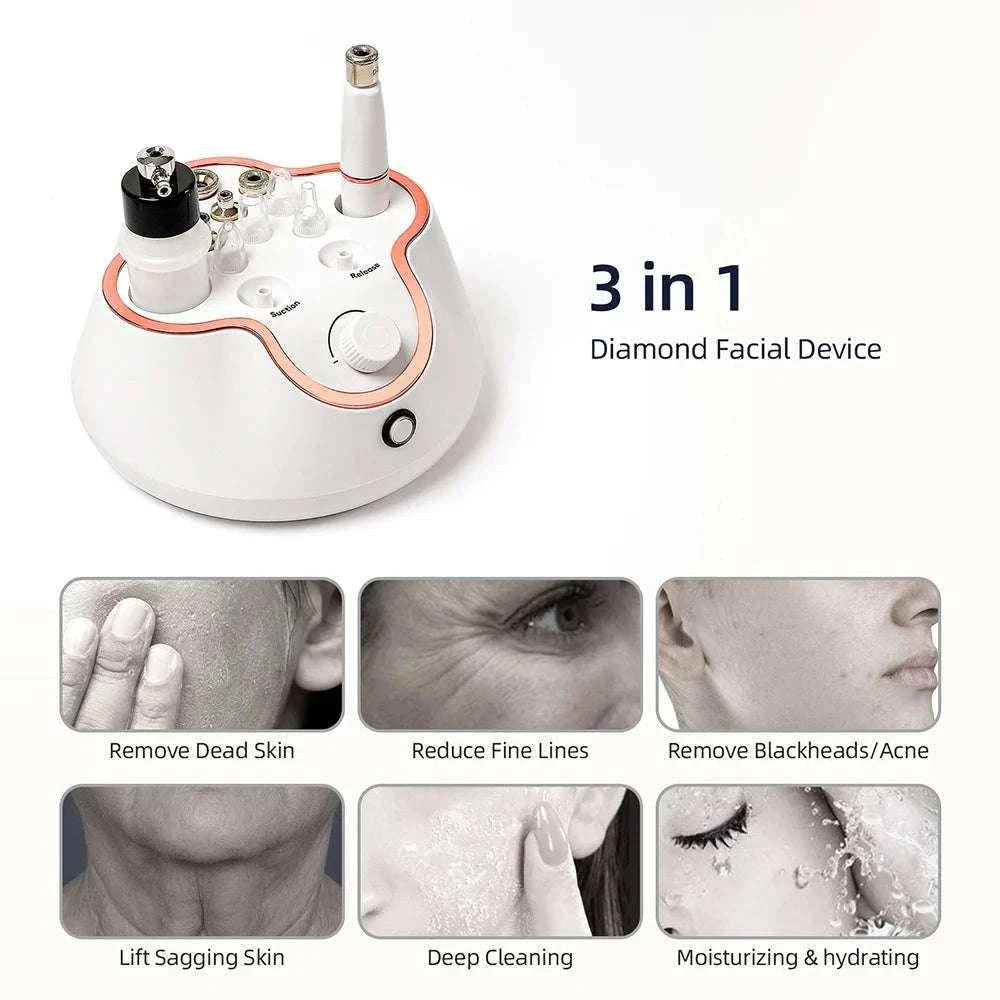 Diamond Microdermabrasion Machine for Deep Facial Exfoliation-US PLUG (100-110V)