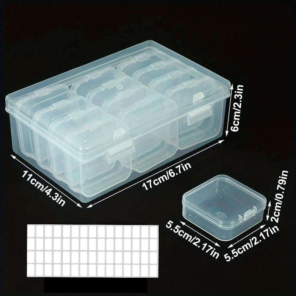 Diamond Painting Storage Box with Stackable Compartments-12 Grids