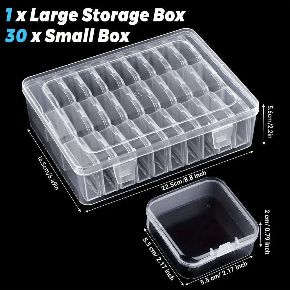 Diamond Painting Storage Box with Stackable Compartments-12 Grids