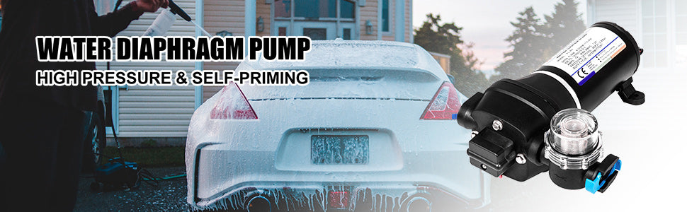 12V Diaphragm Water Pump Self-Priming 10L/Min or 17L/Min