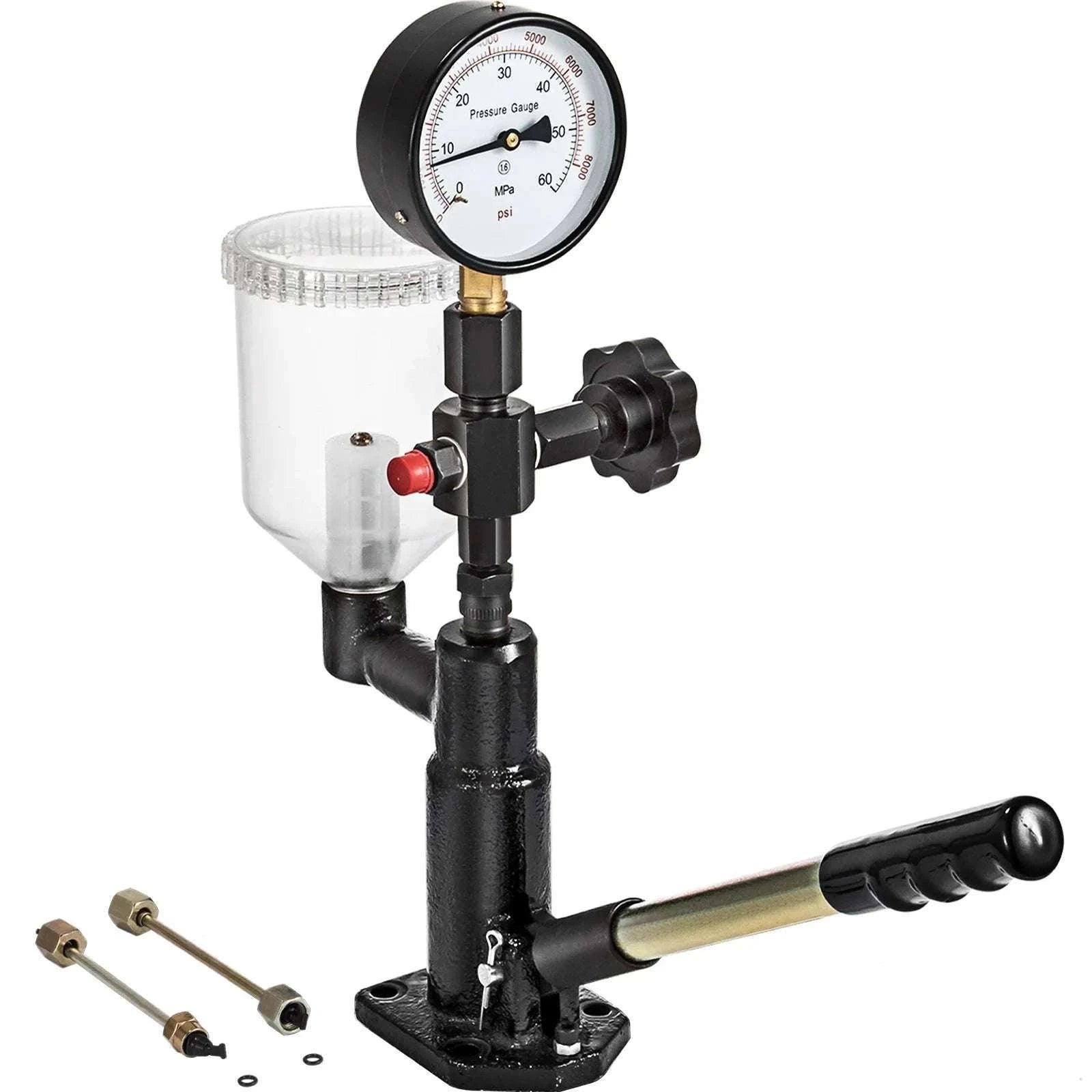 Diesel Fuel Injector Tester with Dual Scale Gauge 0–600 Bar / 8000 PSI-United States