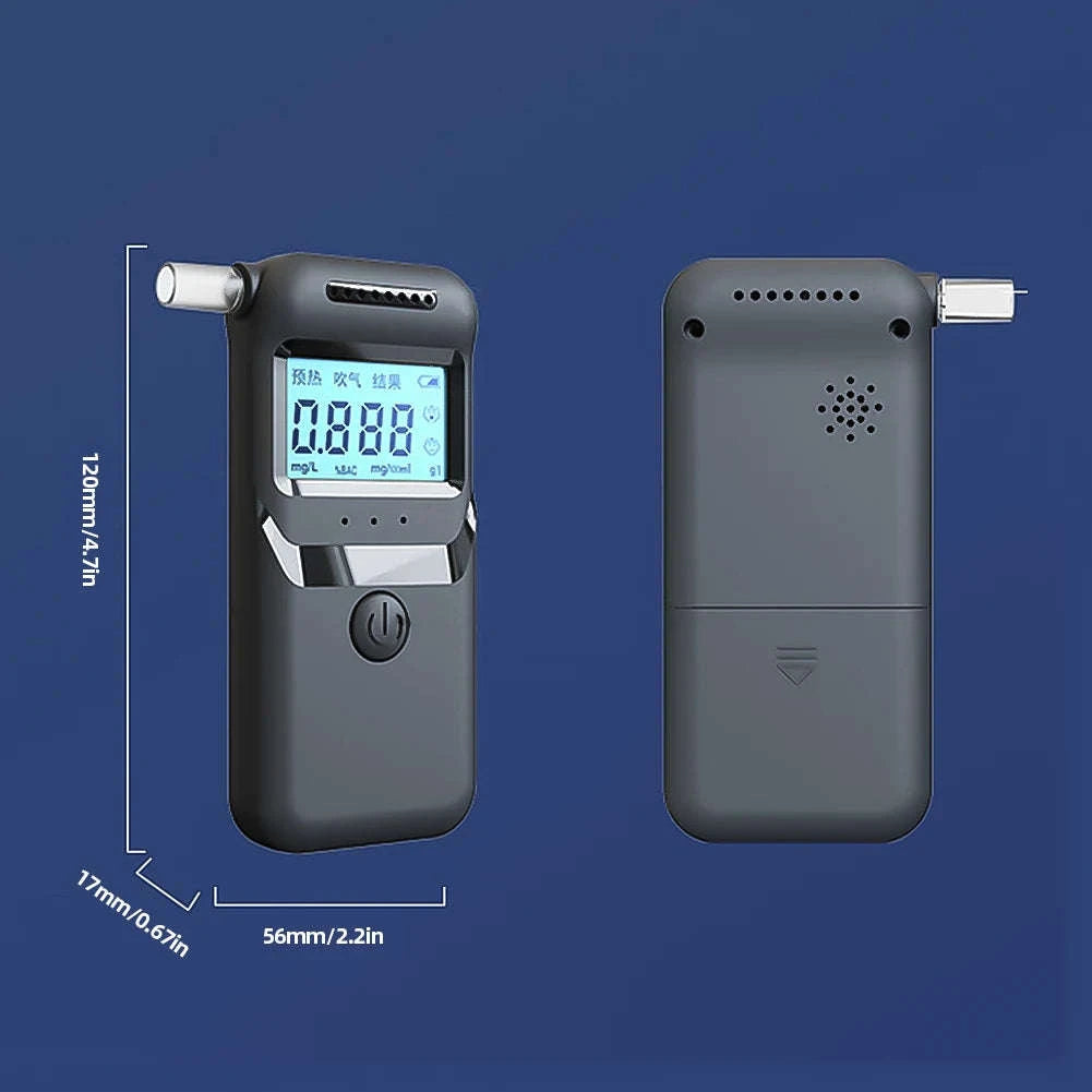 Digital Alcohol Breath Tester with LCD Display & 5 Mouthpieces-United States