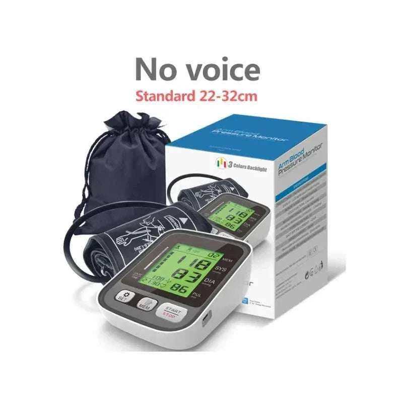 Digital Arm Blood Pressure Monitor with Voice and Backlight-En voice 22-42cm