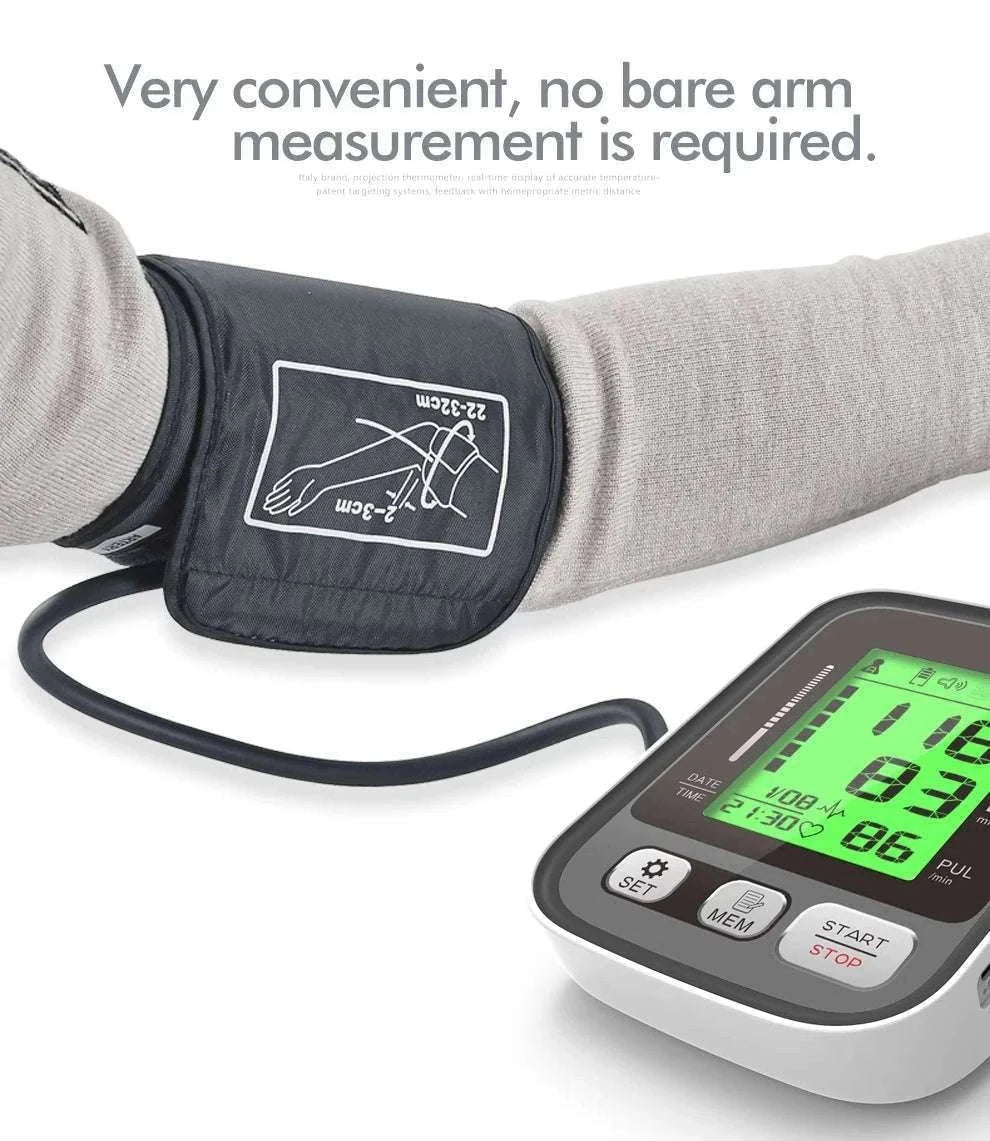 Digital Arm Blood Pressure Monitor with Voice and Backlight-En voice 22-42cm