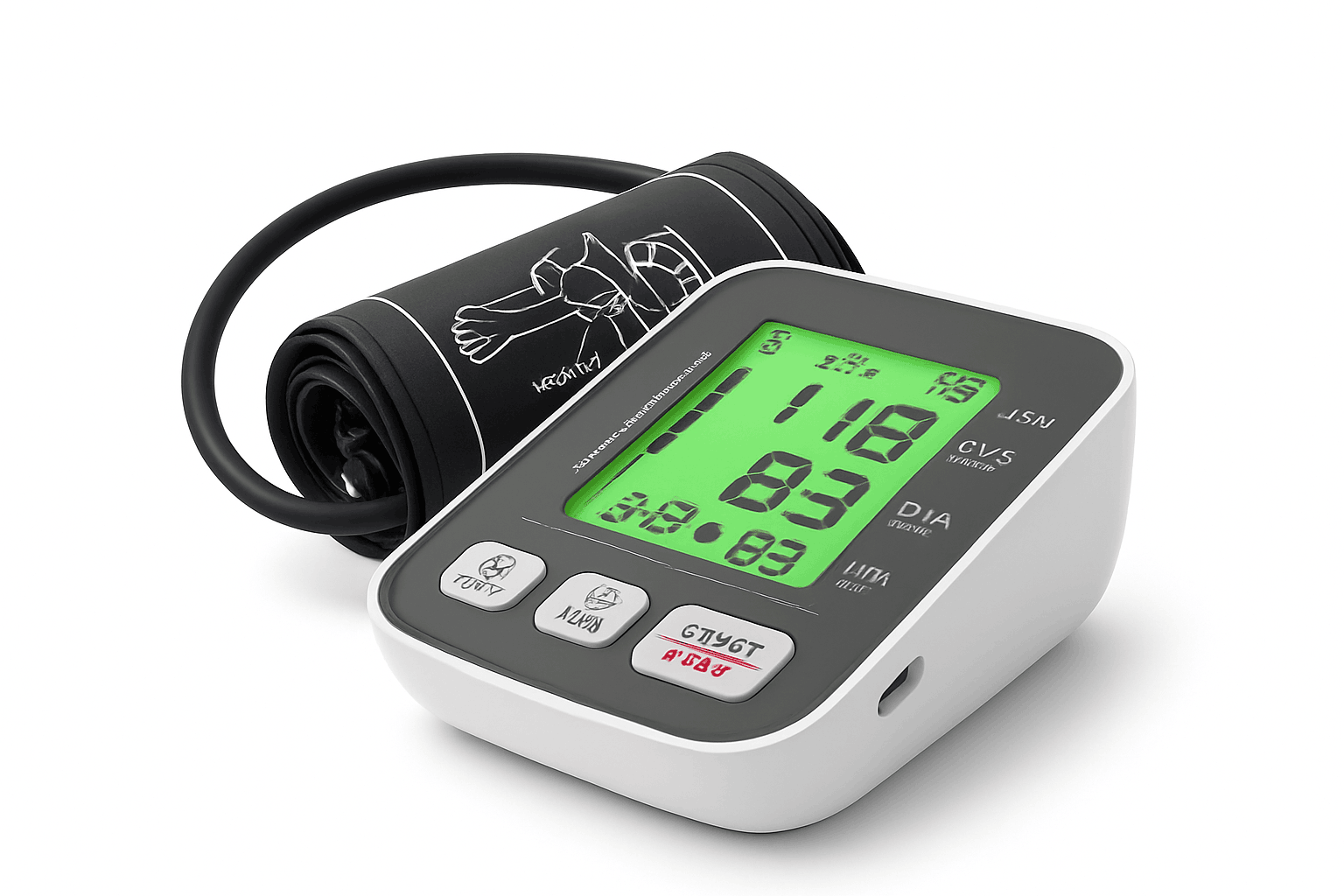 Digital Arm Blood Pressure Monitor with Voice and Backlight-En voice 22-42cm