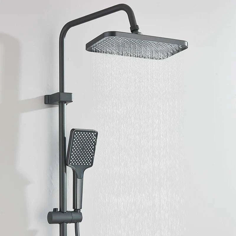 Digital Display Rainfall Shower System with Bidet & Tub Spout-White No Display / China Mainland