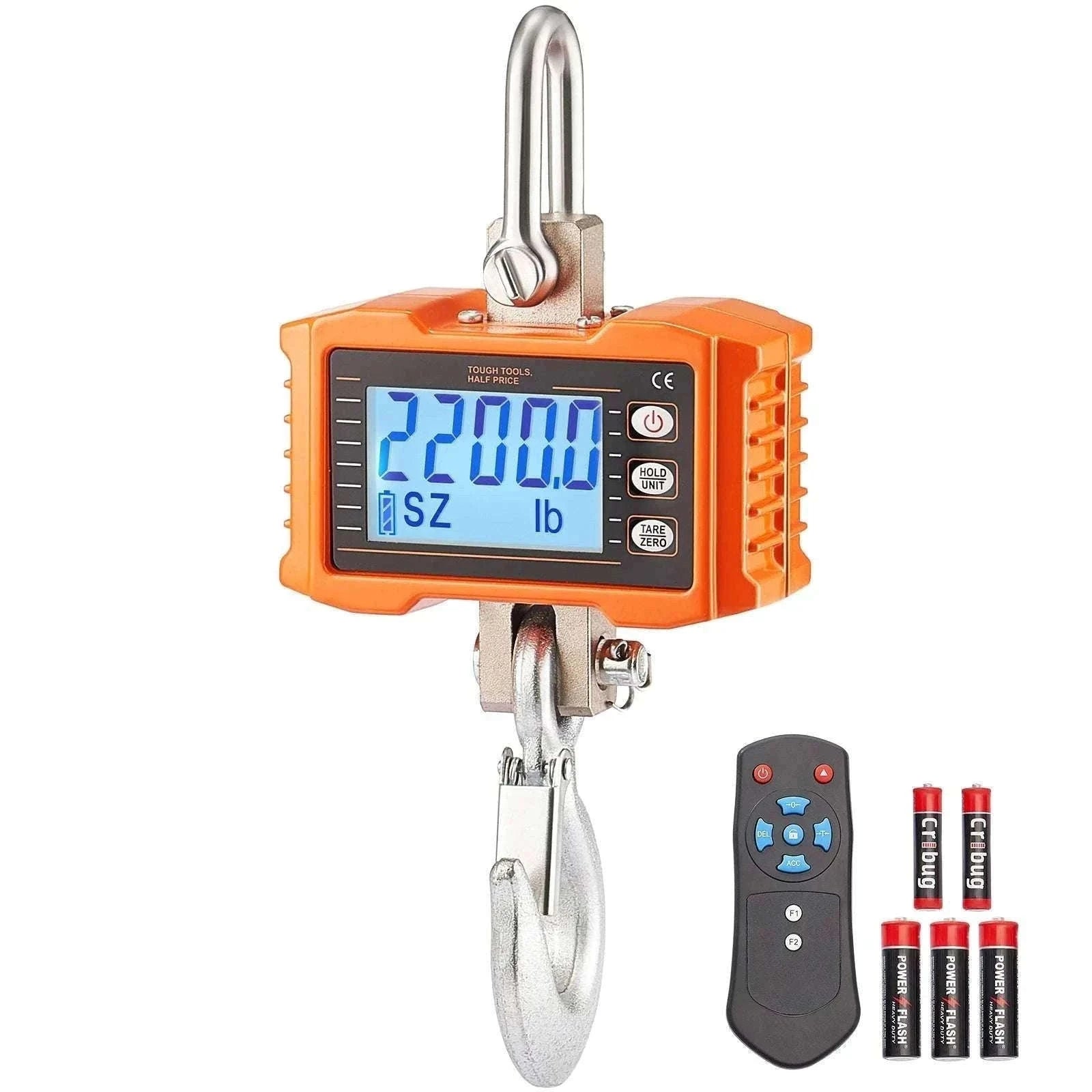 Digital Hanging Crane Scale 1000kg with Remote & LCD Display-1000 kg / GERMANY