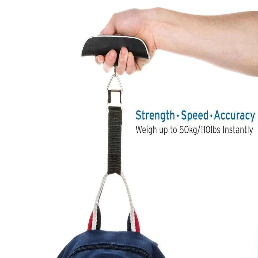 Digital Luggage Scale 110lb/50kg with LCD Display-Silver