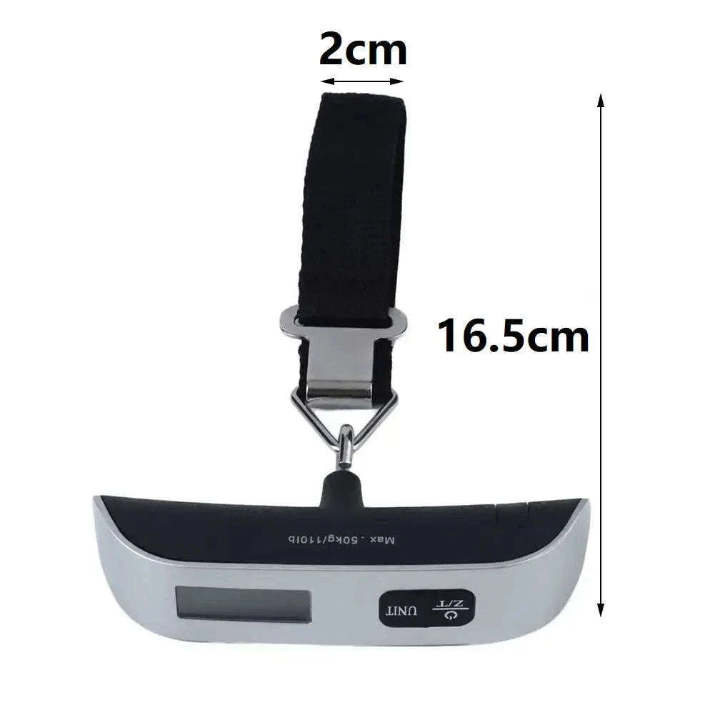 Digital Luggage Scale 110lb/50kg with LCD Display-Silver
