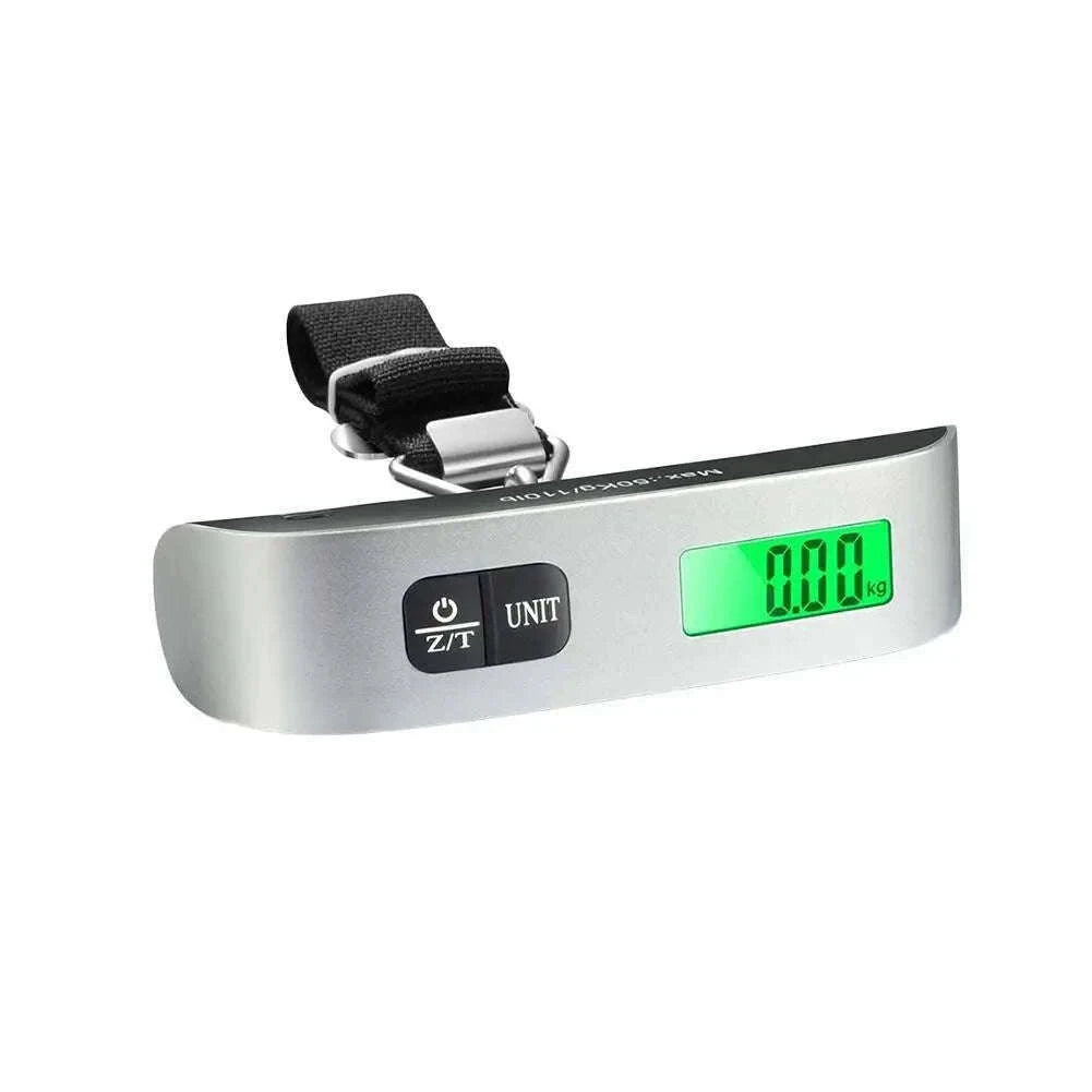 Digital Luggage Scale 110lb/50kg with LCD Display-Silver