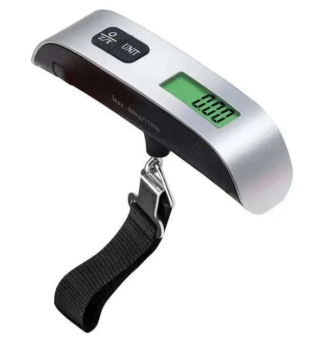 Digital Luggage Scale 110lb/50kg with LCD Display-Silver