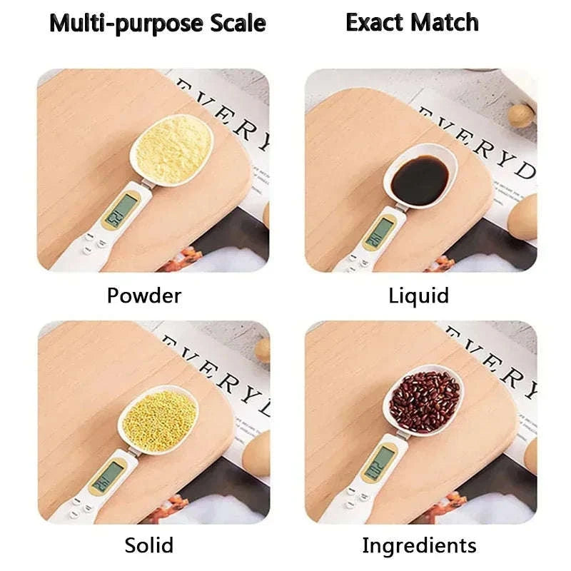 Digital Measuring Spoon Scale for Precise Kitchen Measuring-Black 1Pcs