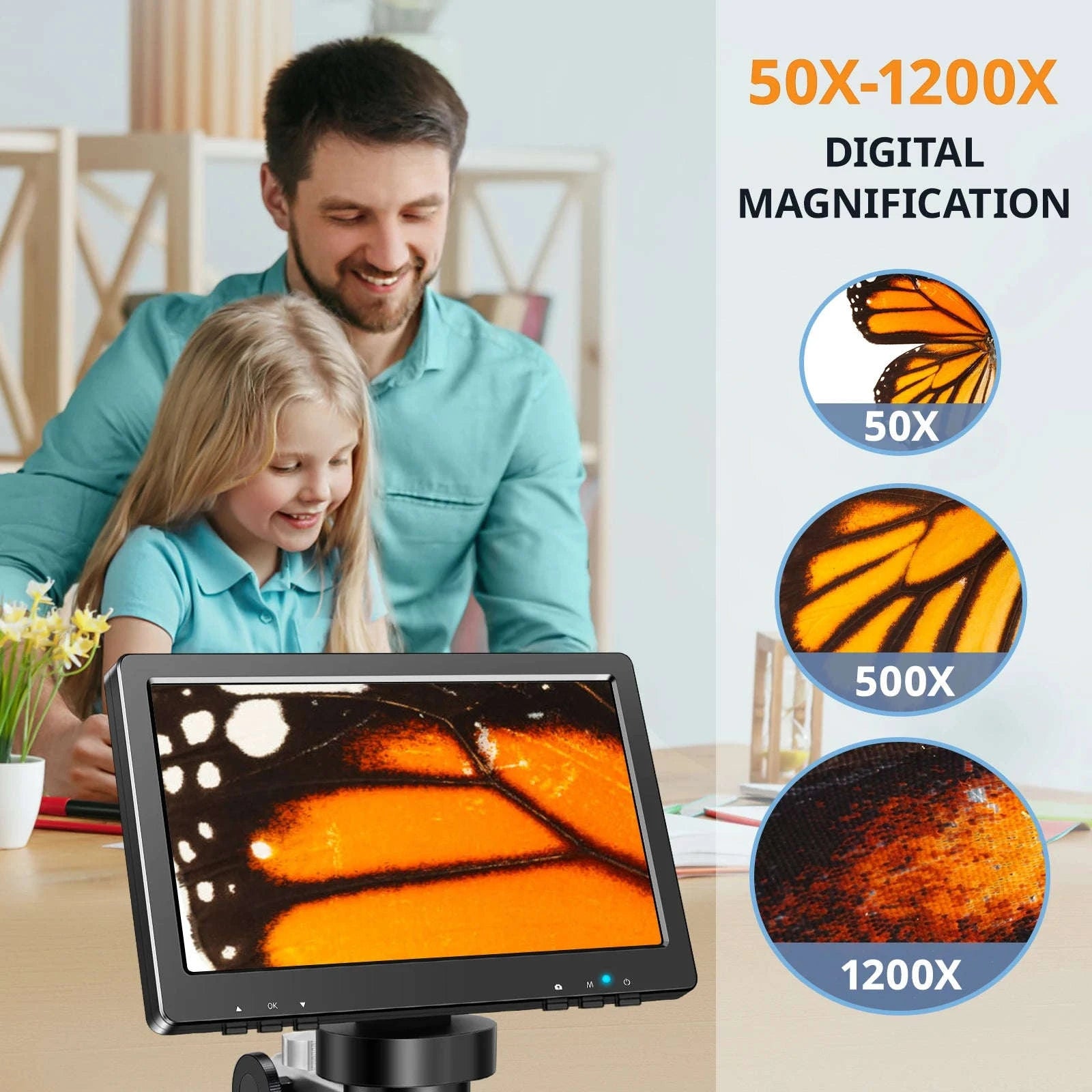 Digital Microscope 1200X for Soldering, Coins & PCB Inspection-DM9 / 1200X