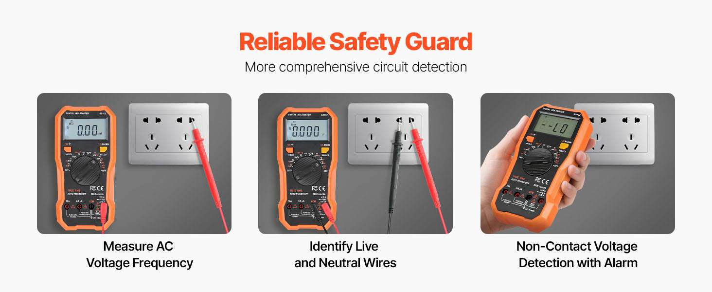 Digital Multimeter 6000 Count TRMS Auto-Ranging Voltage Tester-750VAC 1000VDC / United States