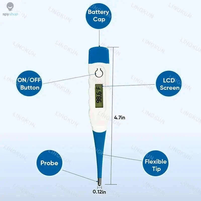 Digital Oral Thermometer with Fast Readings and Flexible Tip-Type 1