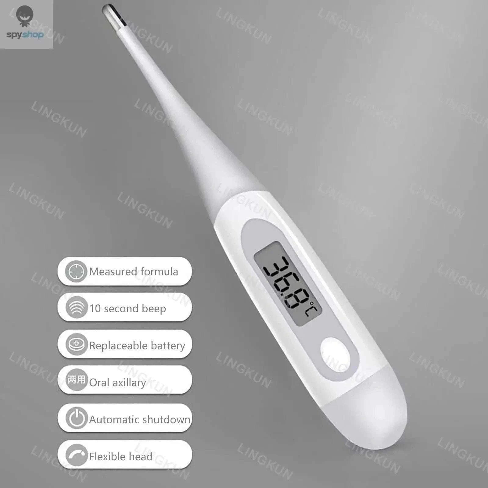 Digital Oral Thermometer with Fast Readings and Flexible Tip-Type 1