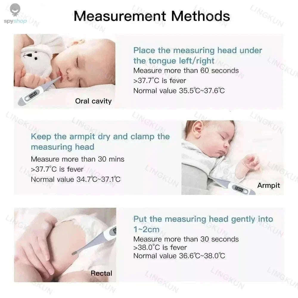 Digital Oral Thermometer with Fast Readings and Flexible Tip-Type 1