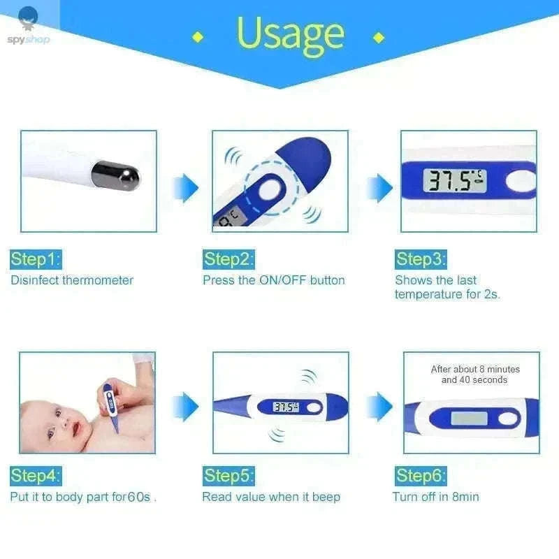 Digital Oral Thermometer with Fast Readings and Flexible Tip-Type 1
