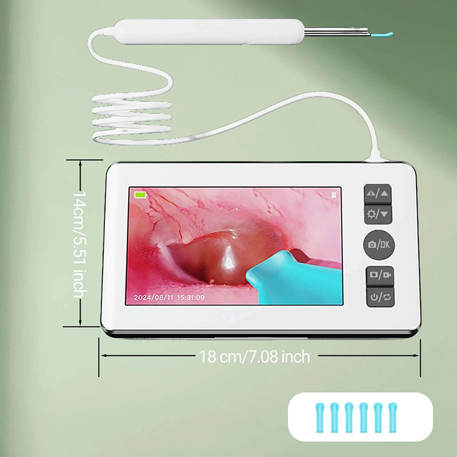 Digital Otoscope with 4.3" HD Screen Ear Wax Removal Camera Tool-P60 4.3 INCH / United States