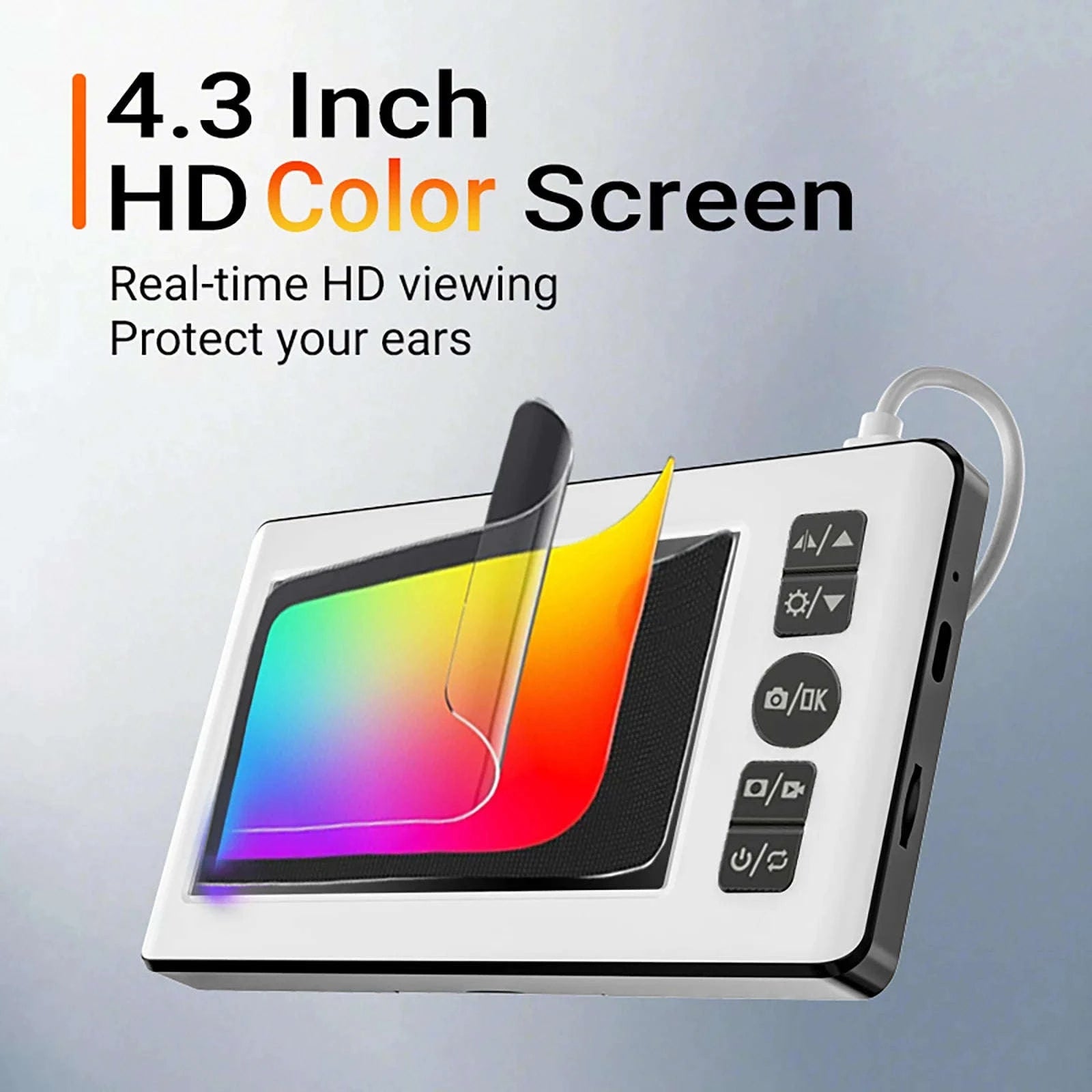 Digital Otoscope with 4.3" HD Screen Ear Wax Removal Camera Tool-P60 4.3 INCH / United States