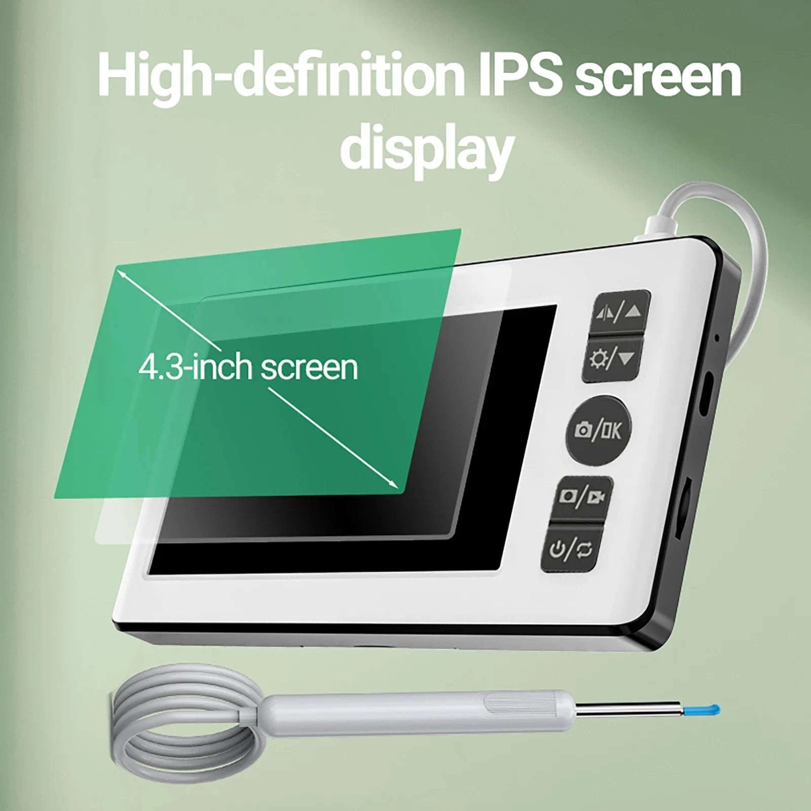 Digital Otoscope with 4.3" HD Screen Ear Wax Removal Camera Tool-P60 4.3 INCH / United States