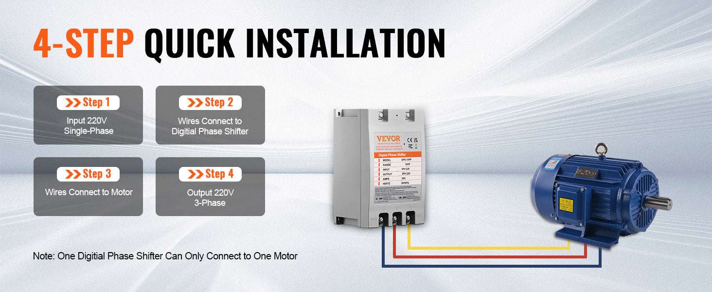 Digital Phase Converter Single to 3 Phase 5HP 7.5HP 10HP-7.5HP / United States