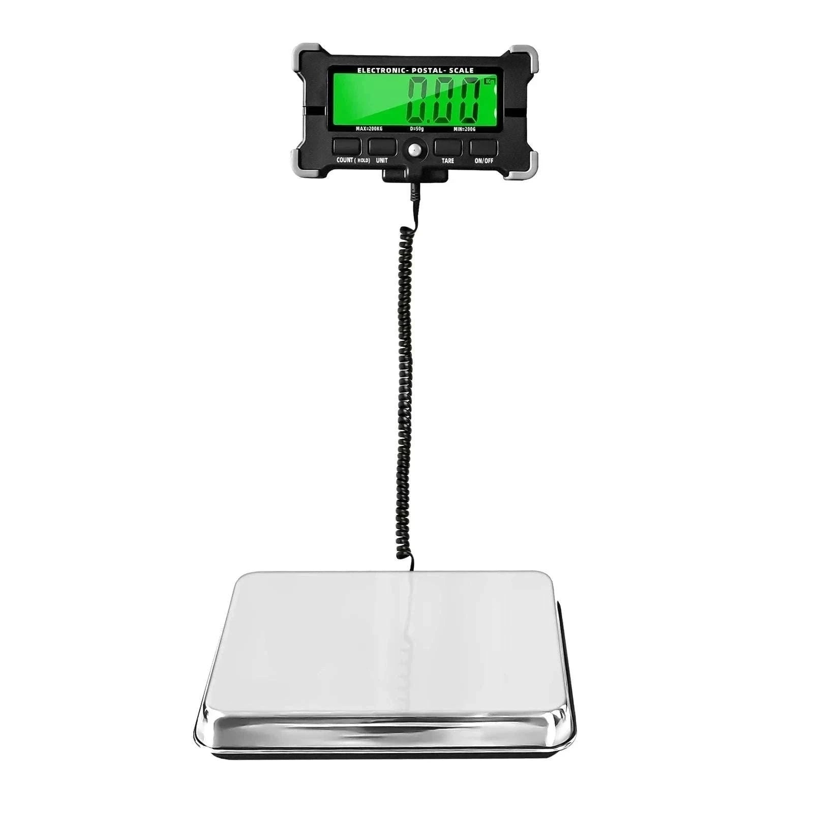 Digital Postal Scale 200kg Capacity with LCD Backlight Display-120kg 10g