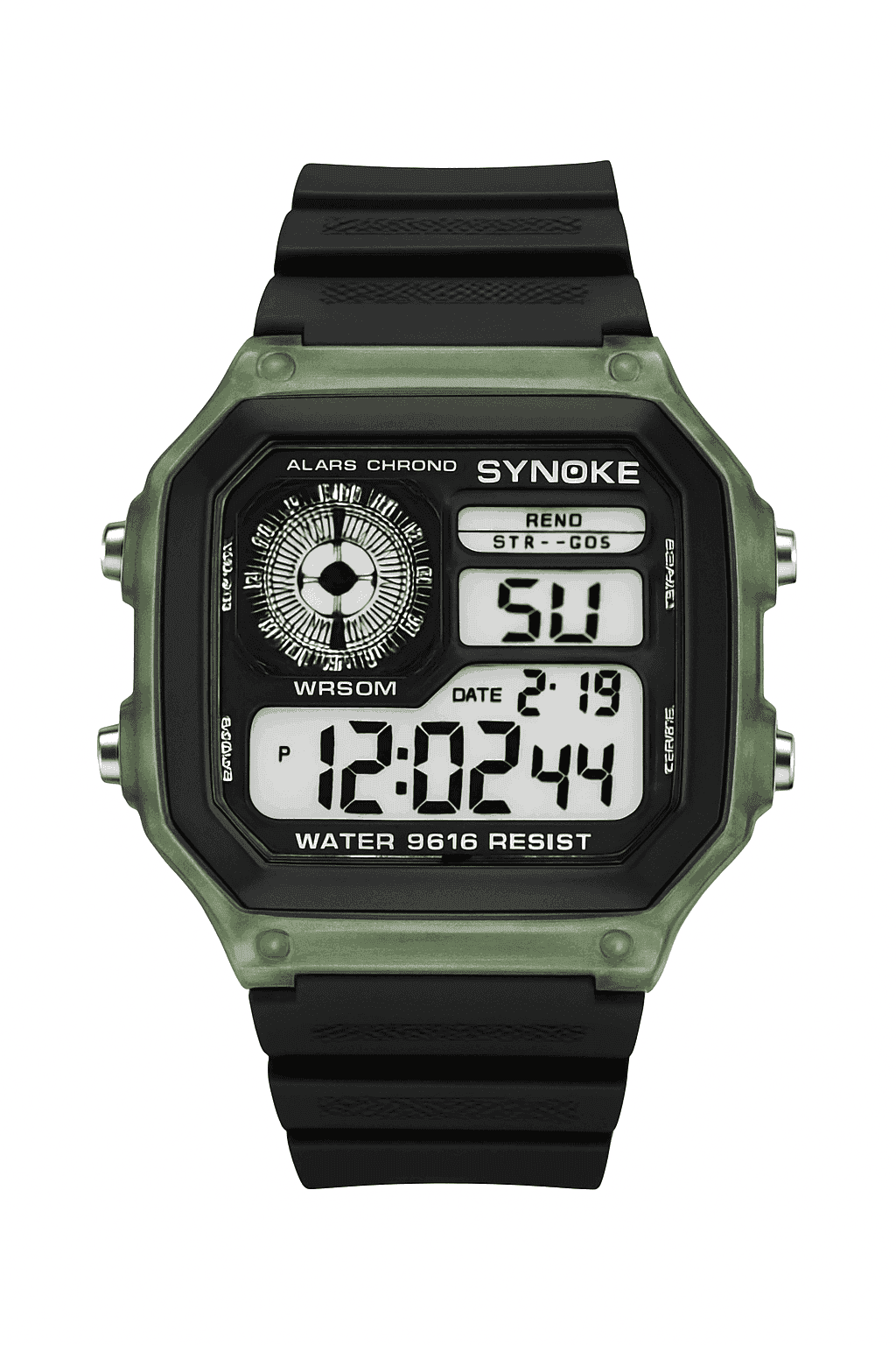 DIGITAL SPORTS WATCH with Luminous Display and Daily Tools-Grey