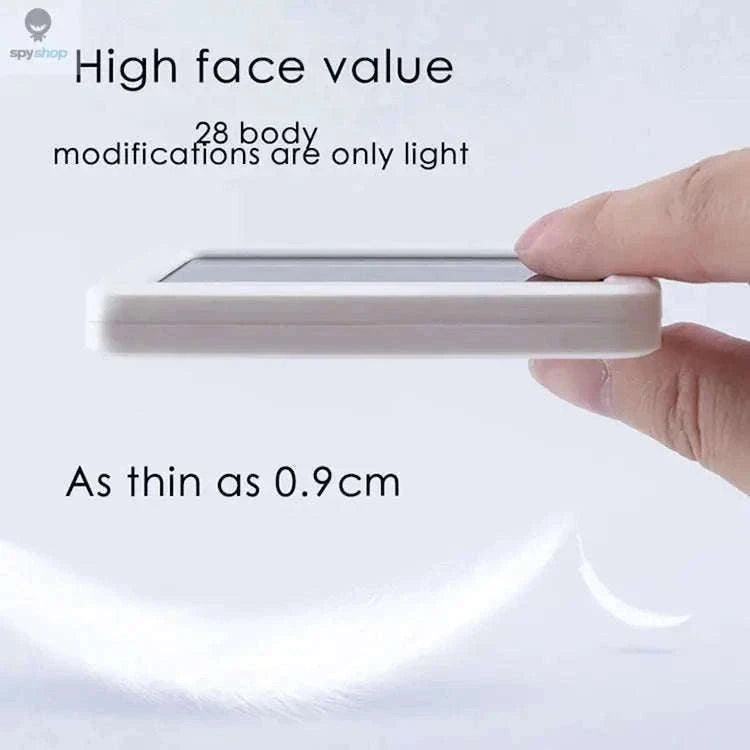 Digital Temperature Humidity Clock with LED Display-White with battery