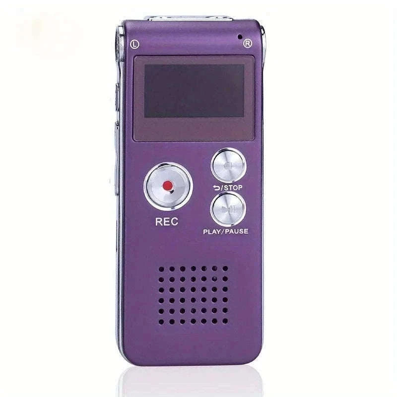 Digital Voice Recorder with Voice Activation and MP3 Playback-PURPLE / 8 GB