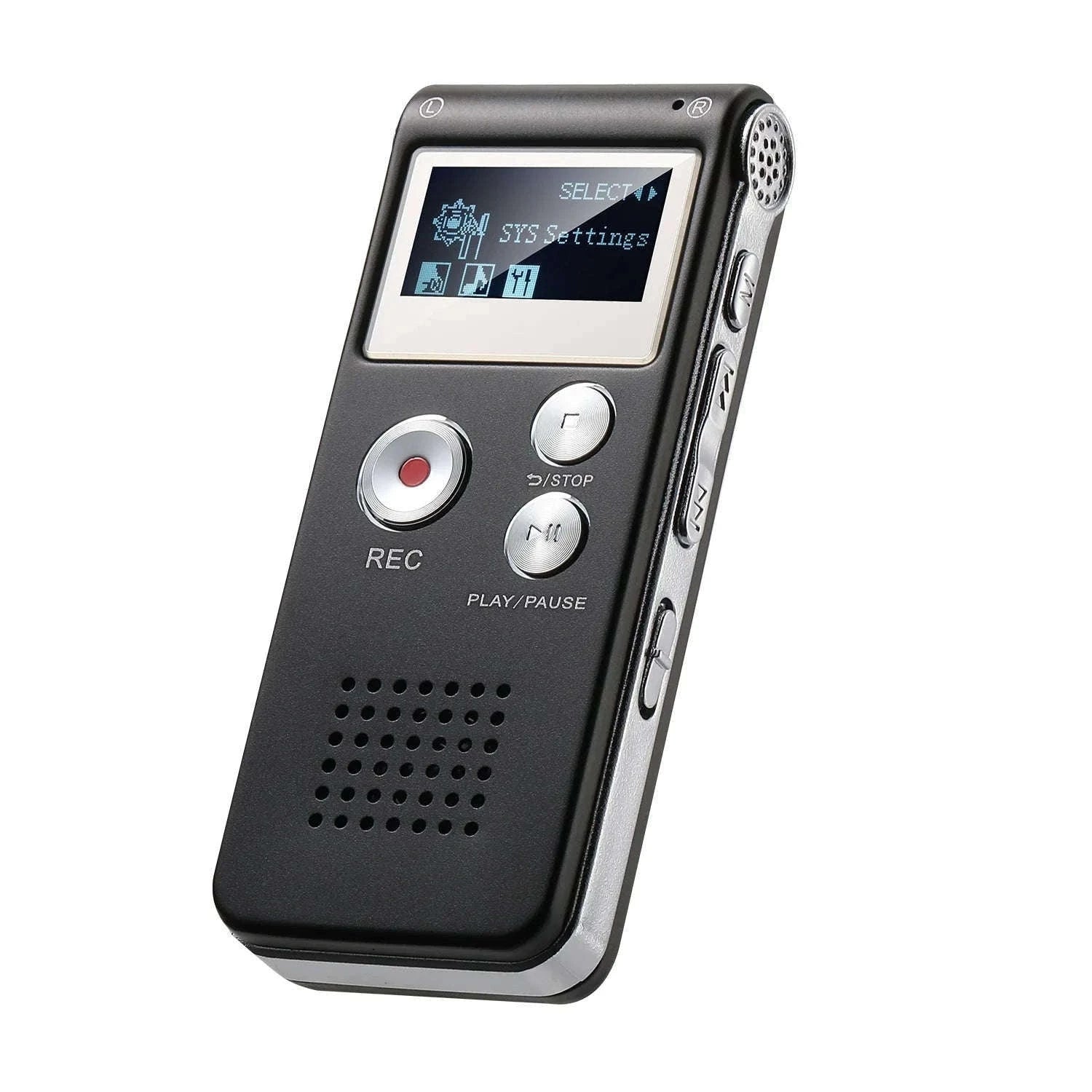 Digital Voice Recorder with Voice Activation and MP3 Playback-PURPLE / 8 GB