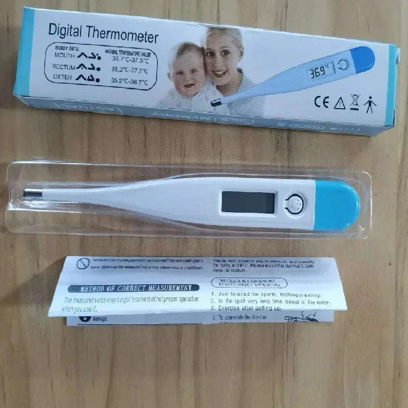 Digital Water Thermometer for Oral, Armpit, and Bath Readings-Dark Blue