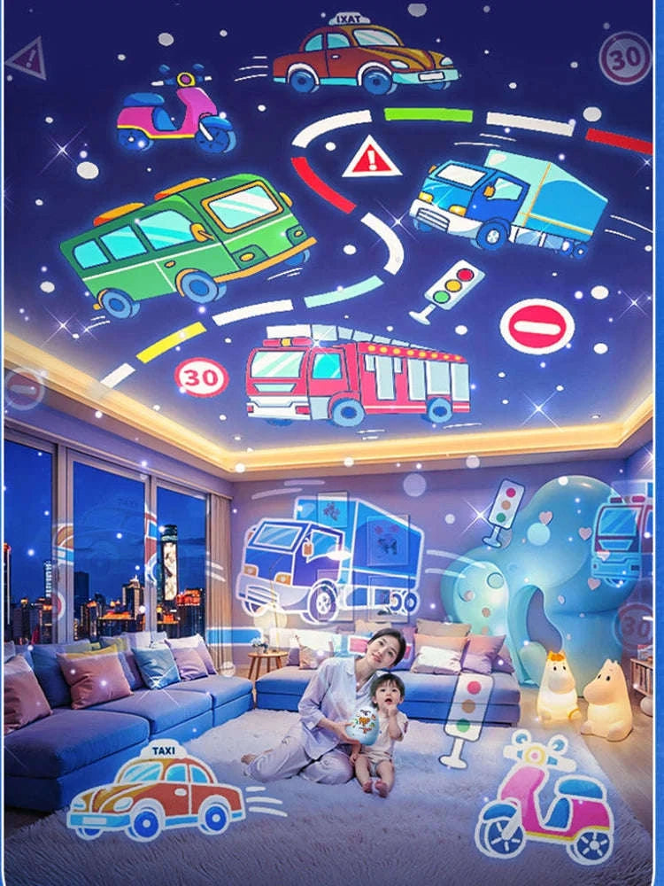 Dinosaur Egg Night Light Projector for Kids with Music & Films-Top 21films / changeable / 0-5W