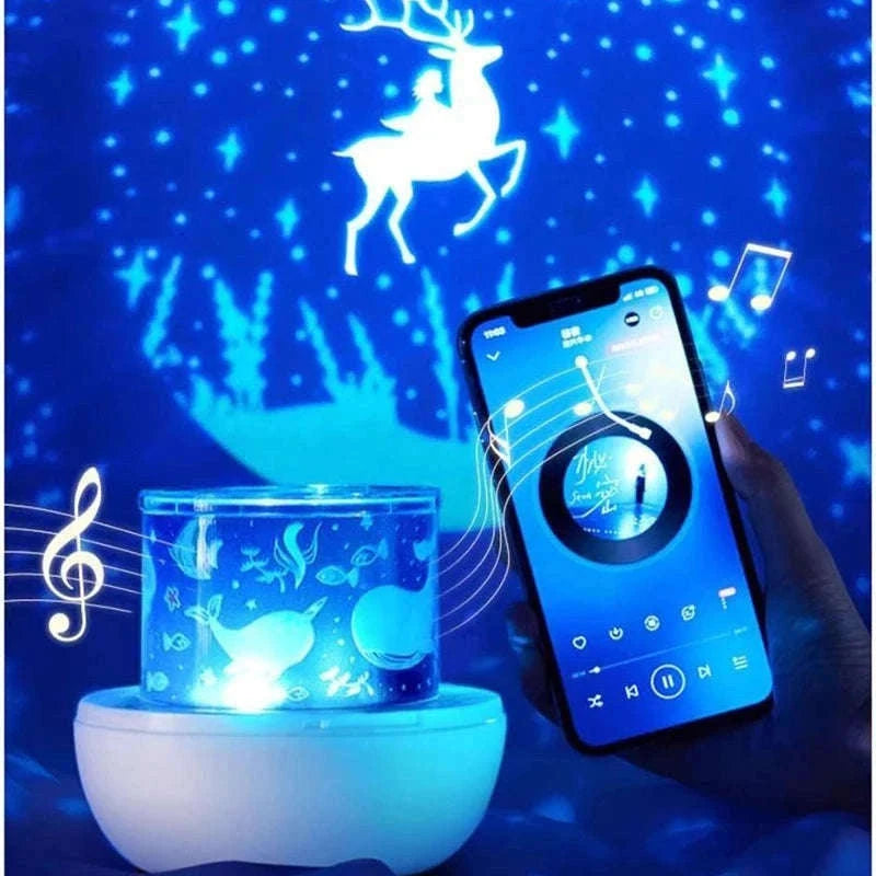 Dinosaur Egg Night Light Projector with Music and Films-Top 21films / changeable / 0-5W