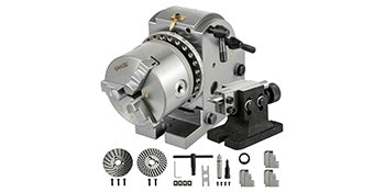 Testa divisoria semi-universale 4"/5" con mandrino a 3 griffe set indicizzatore fresatura