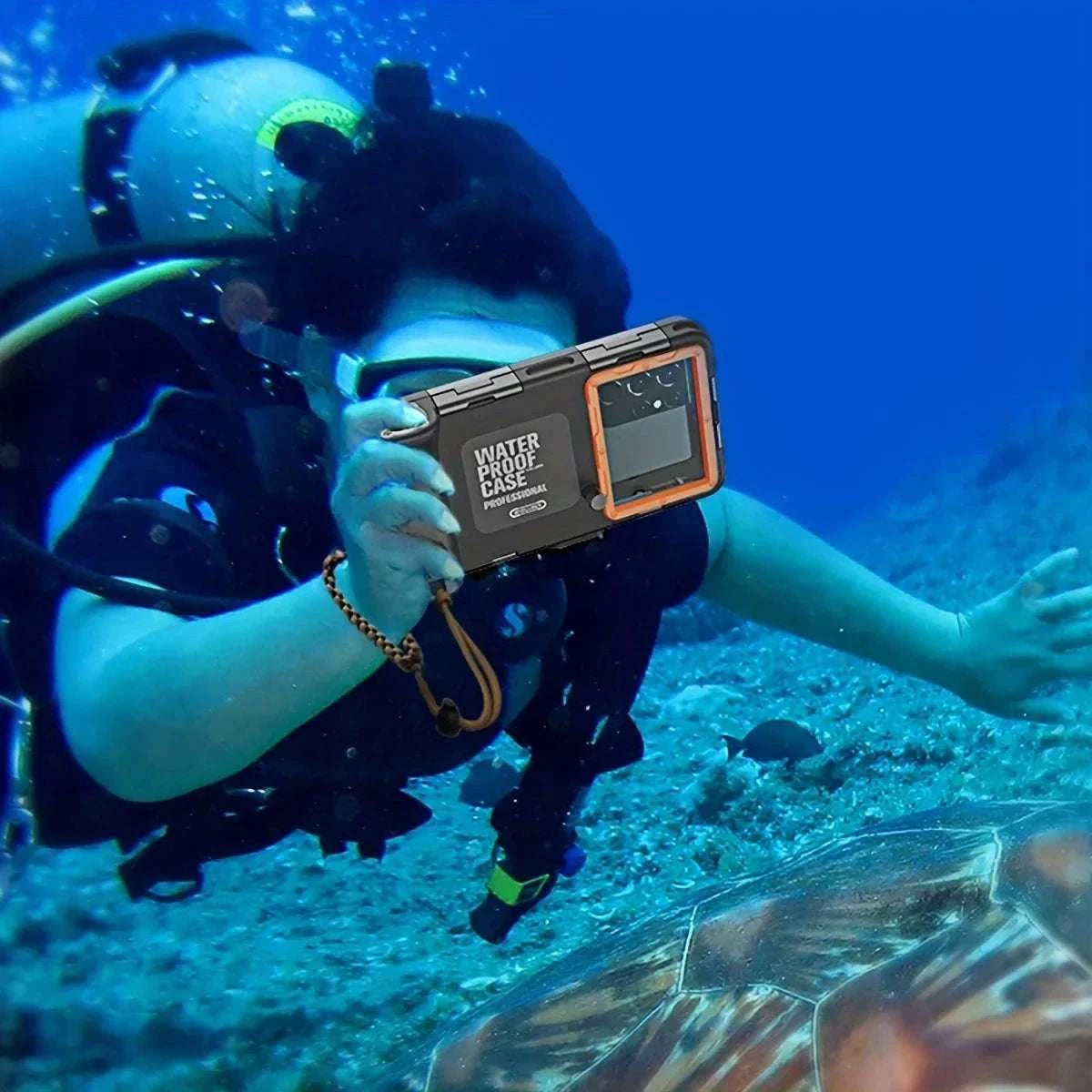 Diving Waterproof Case for Phones up to 6.9-inch-