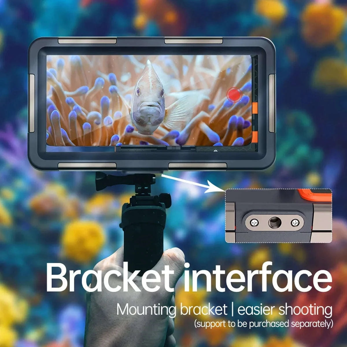 Diving Waterproof Case for Phones up to 6.9-inch-C / for phone series(6.9") / Case & Strap|PC