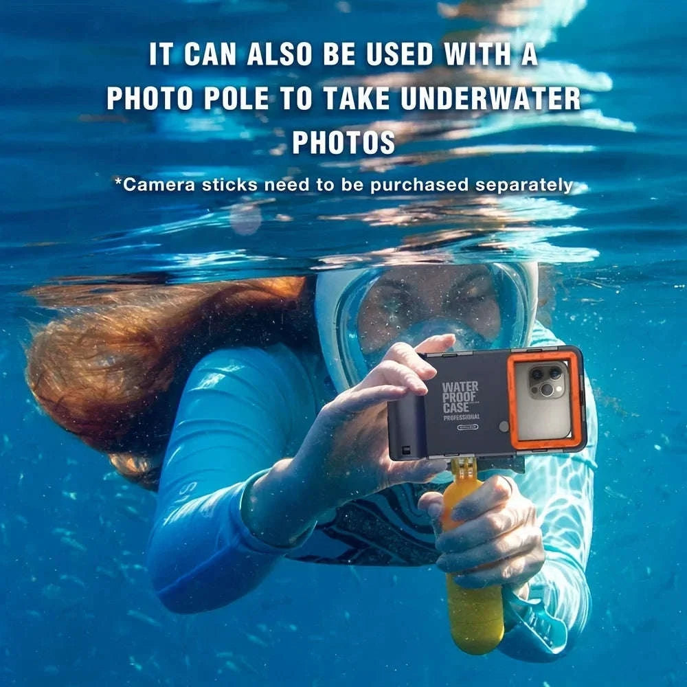 Diving Waterproof Case for Phones up to 6.9-inch-C / for phone series(6.9") / Case & Strap|PC