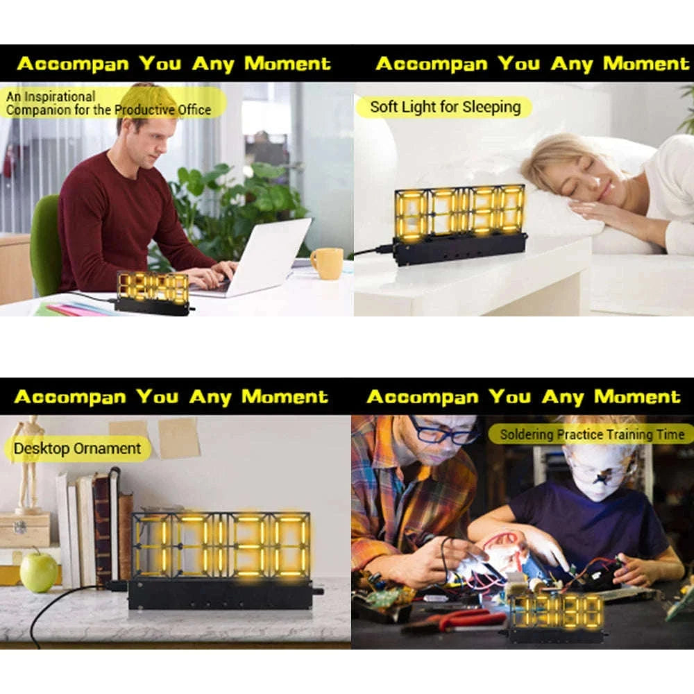 DIY Digital Alarm Clock Soldering Kit with Adjustable LED Display-Default Title
