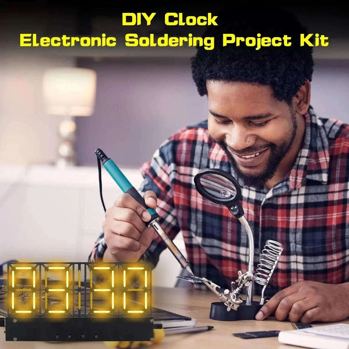 DIY Digital Alarm Clock Soldering Kit with Adjustable LED Display-Default Title